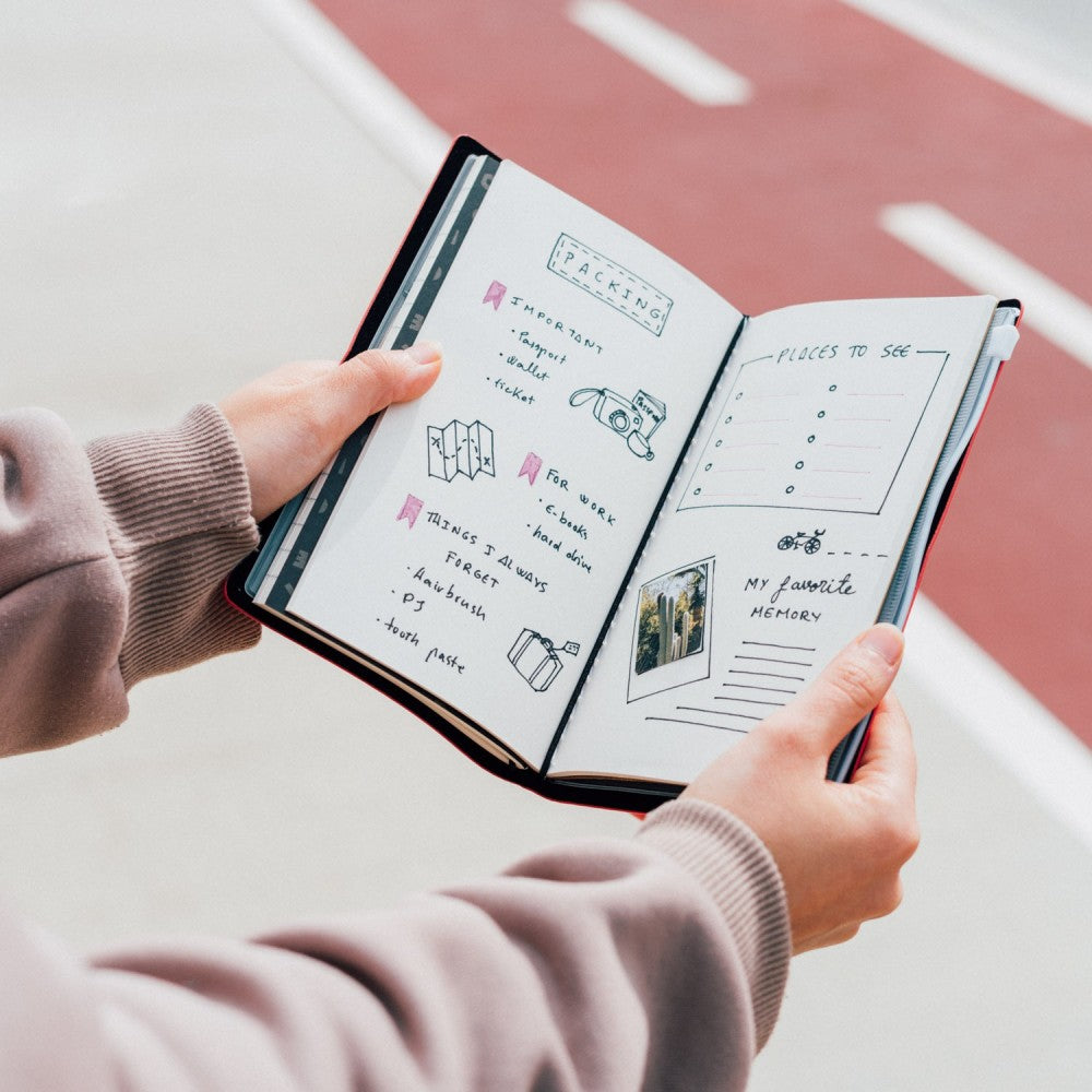 Taccuino Disney Topolino "Mickey Mouse" Diario Personale Viaggio 2 Quaderni Sostituibili: Bullet Journal Puntinato e a Righe 160 pag