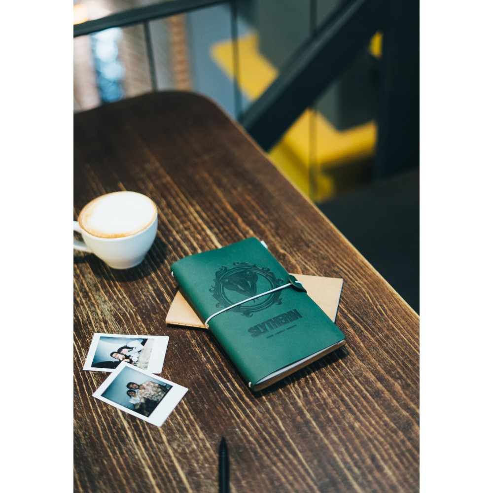 Taccuino Harry Potter "Serpeverde" Diario Personale da Viaggio 2 Quaderni Sostituibili: Bullet Journal Puntinato e a Righe 160 pag