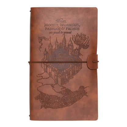 Taccuino "Harry Potter" Diario Personale da Viaggio 2 Quaderni Sostituibili: Bullet Journal Puntinato e a Righe 160 pag