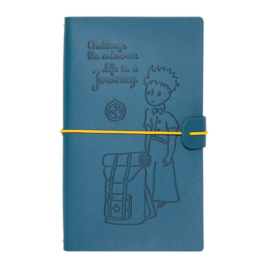 Taccuino "Il Piccolo Principe Blu" Diario Personale Viaggio 2 Quaderni Sostituibili: Bullet Journal Puntinato e a Righe 160 pag
