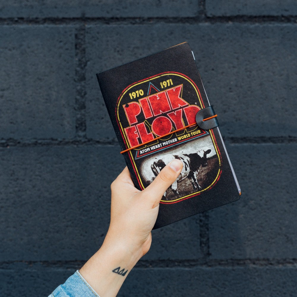Taccuino "Pink Floyd" Diario Personale Viaggio 2 Quaderni Sostituibili: Bullet Journal Puntinato e a Righe 160 pag