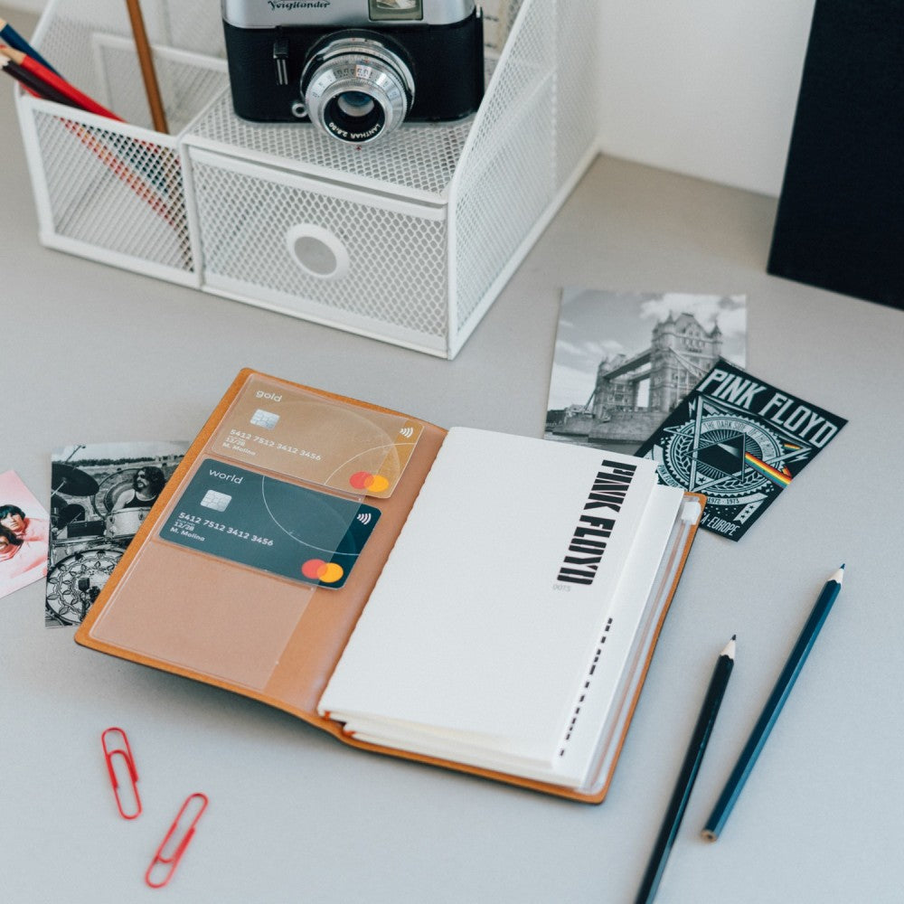 Taccuino "Pink Floyd" Diario Personale Viaggio 2 Quaderni Sostituibili: Bullet Journal Puntinato e a Righe 160 pag