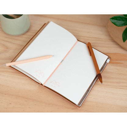 Taccuino "Pusheen" Diario Personale da Viaggio 2 Quaderni Sostituibili: Bullet Journal Puntinato e a Righe 160 pag