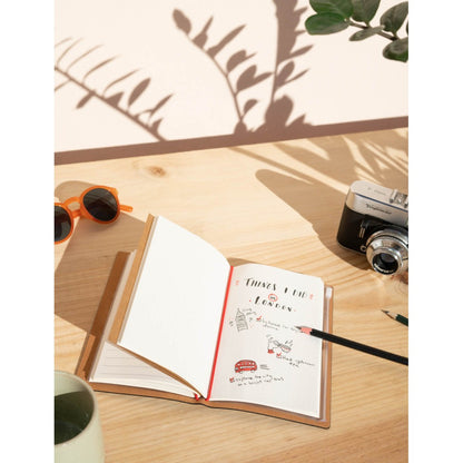 Taccuino "Wanderlust" Diario Personale da Viaggio 2 Quaderni Sostituibili: Bullet Journal Puntinato e a Righe 160 pag