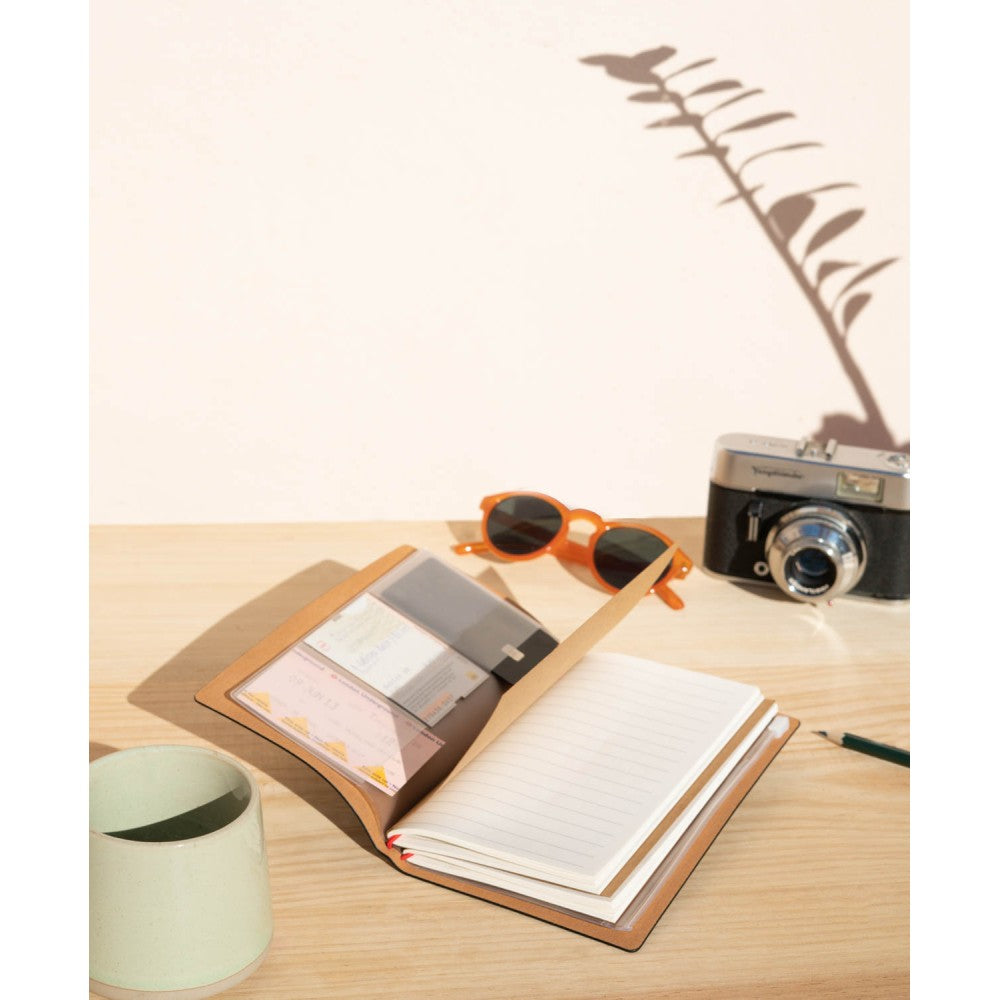 Taccuino "Wanderlust" Diario Personale da Viaggio 2 Quaderni Sostituibili: Bullet Journal Puntinato e a Righe 160 pag