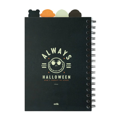 Quaderno Appunti A5 Disney (The Nightmare Before Christmas) TNBC Taccuino con Anelli Bullet Journal Puntinato Diviso in Sezioni con 4 Separatori e Copertina Morbida, 160 Pagine | Scuola Cancelleria, Diario Personale