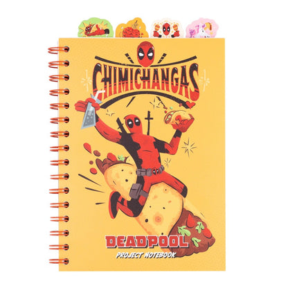 Quaderno Appunti A5 - Marvel (Deadpool) Taccuino con Anelli Bullet Journal Puntinato Diviso in Sezioni con 4 Separatori e Copertina Morbida, 160 Pagine | Scuola Cancelleria, Diario Personale