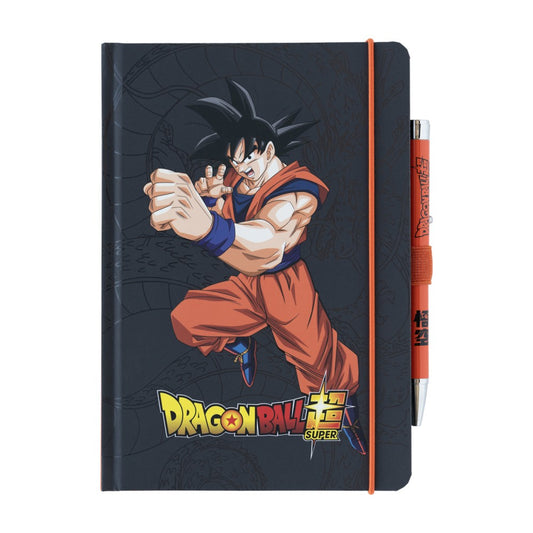 Dragon Ball - Taccuino A5 e Penna - Quaderno Appunti Pagine Bianche con Penna Proiettore a Pile, Copertina Rigida, Tasca Espandibile e Segnalibro | Diario Personale (192 Pagine) - Idea Regalo Gadget