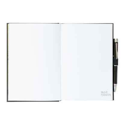 Iron Maiden - Taccuino A5 e Penna - Quaderno Appunti Pagine Bianche con Penna Proiettore a Pile, Copertina Rigida, Tasca Espandibile e Segnalibro | Diario Personale (192 Pagine) - Idea Regalo Gadget