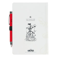 One Piece (NETFLIX) Taccuino A5 e Penna - Quaderno Appunti Pagine Bianche con Penna Proiettore a Pile, Copertina Rigida, Tasca Espandibile e Segnalibro | Diario Personale (192 Pagine) - Idea Regalo Gadget Monkey D. Luffy