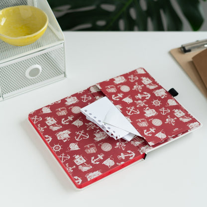 One Piece (NETFLIX) Taccuino A5 e Penna - Quaderno Appunti Pagine Bianche con Penna Proiettore a Pile, Copertina Rigida, Tasca Espandibile e Segnalibro | Diario Personale (192 Pagine) - Idea Regalo Gadget Monkey D. Luffy