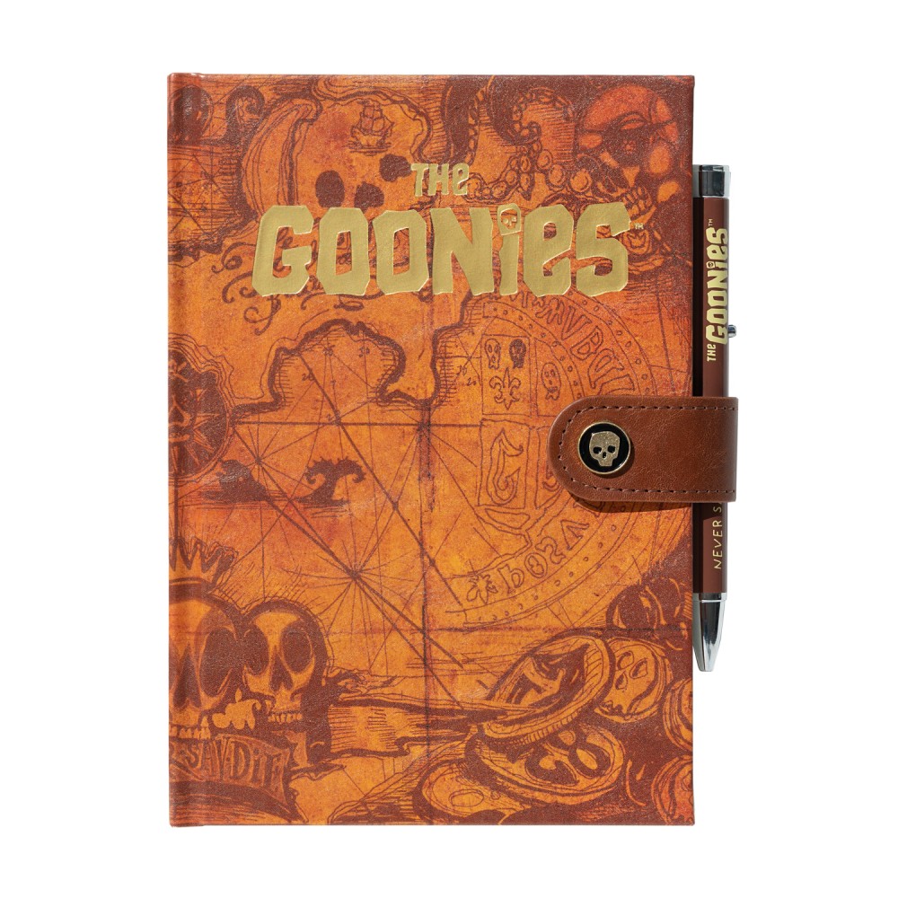 The Goonies - Taccuino A5 e Penna - Quaderno Appunti Pagine Bianche con Penna Proiettore a Pile, Copertina Rigida, Tasca Espandibile e Segnalibro | Diario Personale (192 Pagine) - Idea Regalo Gadget Tv Horror