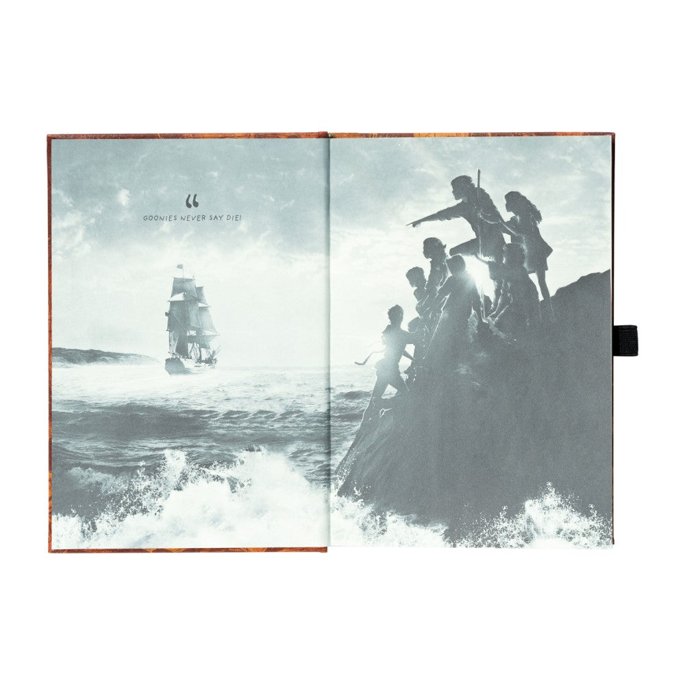 The Goonies - Taccuino A5 e Penna - Quaderno Appunti Pagine Bianche con Penna Proiettore a Pile, Copertina Rigida, Tasca Espandibile e Segnalibro | Diario Personale (192 Pagine) - Idea Regalo Gadget Tv Horror