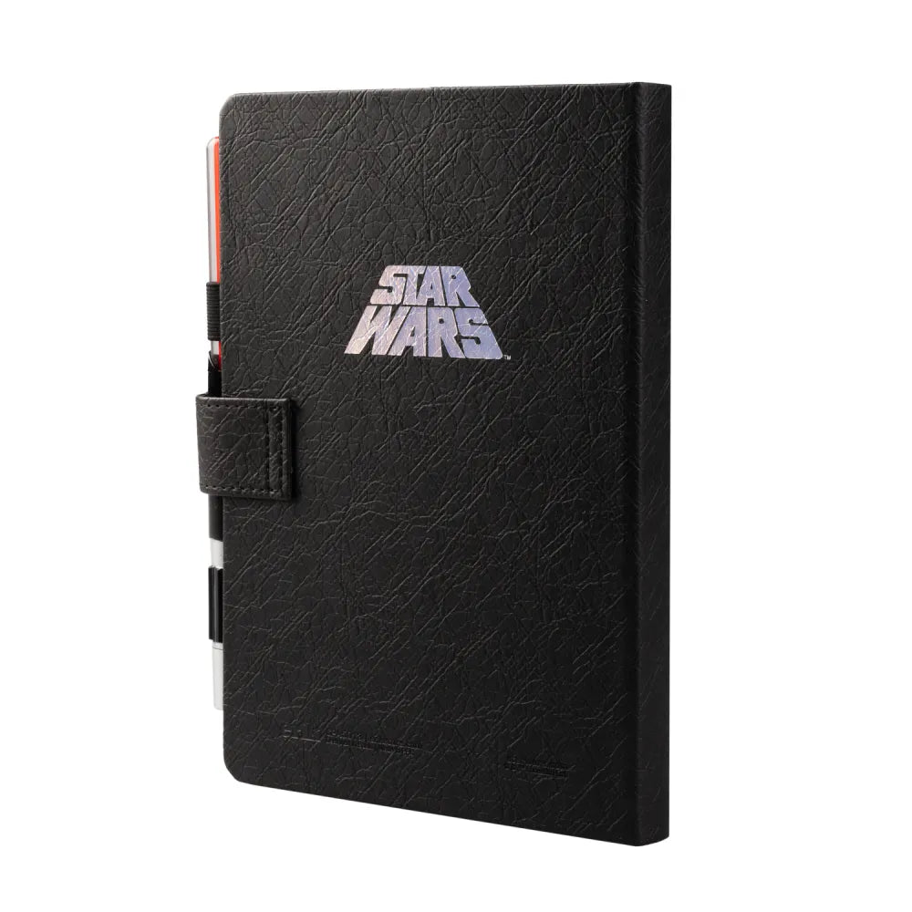 Star Wars (DARTH VADER) Taccuino A5 e Penna - Quaderno Appunti Pagine Bianche con Penna Proiettore a Pile, Copertina Rigida, Tasca Espandibile e Segnalibro | Diario Personale (192 Pagine) - Idea Regalo Gadget Tv