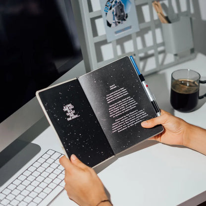 Star Wars (LUKE SKYWALKER) Taccuino A5 e Penna - Quaderno Appunti Pagine Bianche con Penna Proiettore a Pile, Copertina Rigida, Tasca Espandibile e Segnalibro | Diario Personale (192 Pagine) - Idea Regalo Gadget Tv