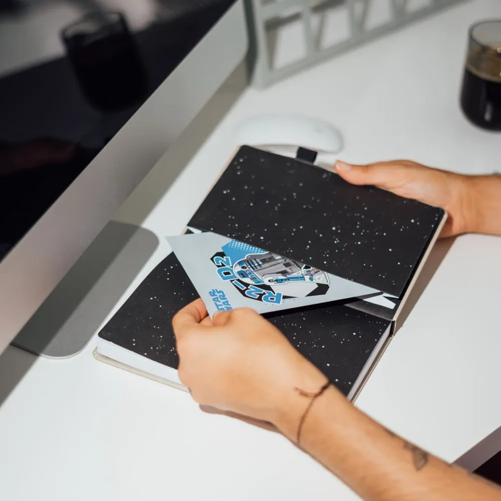 Star Wars (LUKE SKYWALKER) Taccuino A5 e Penna - Quaderno Appunti Pagine Bianche con Penna Proiettore a Pile, Copertina Rigida, Tasca Espandibile e Segnalibro | Diario Personale (192 Pagine) - Idea Regalo Gadget Tv