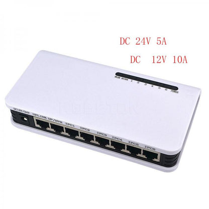 Switch Poe Di Rete 6 Porte Rj45 Lan Ethernet 10/100Mbps Videosorveglianza Ip Cam