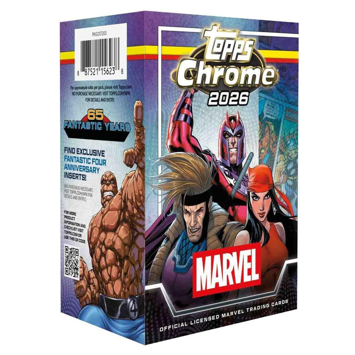 Topps Chrome 2026 Marvel Comics - Value Box - Card Collezionabili 32 Carte Ufficiali - 8 Buste TCG