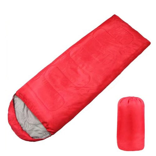 Sacco A Pelo 10° Estivo/Invernale Cappuccio Campeggio Impermeabile 210X70 Rosso