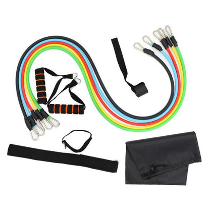 Kit 10 Fasce Bande Elastiche Elastici Fitness Palestra Resistenza Maniglie Forza