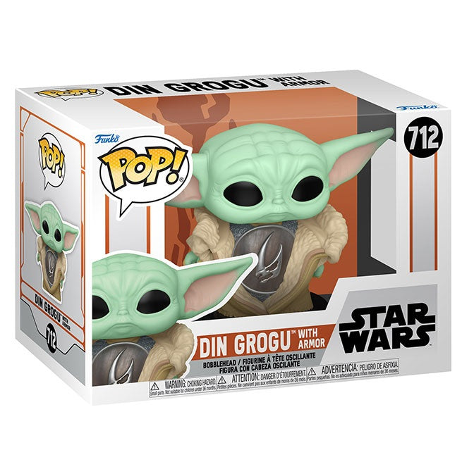 Funko Pop ! Star Wars (712) Din Grogu - With Armor Vinyl Figure 9Cm Statuetta