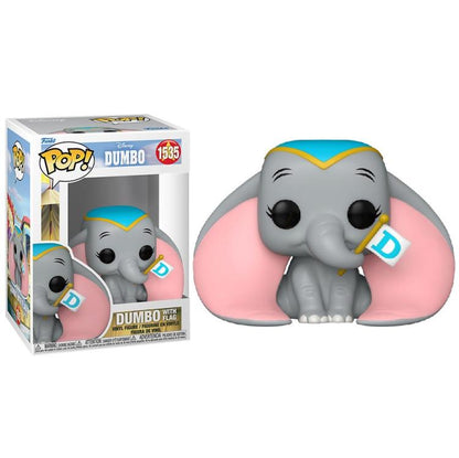 Funko Pop ! Disney - Dumbo (1535) Dumbo With Flag Vinyl Figure 9Cm Statuetta