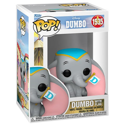 Funko Pop ! Disney - Dumbo (1535) Dumbo With Flag Vinyl Figure 9Cm Statuetta