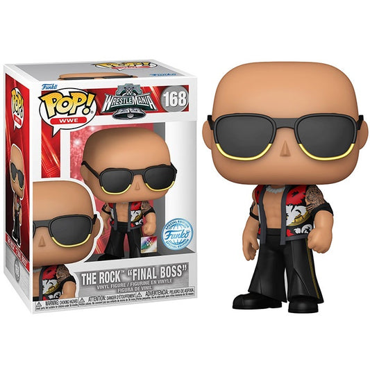 Funko Pop ! Wwe (168) The Rock "Final Boss" Vinyl Figure 9Cm Statuetta