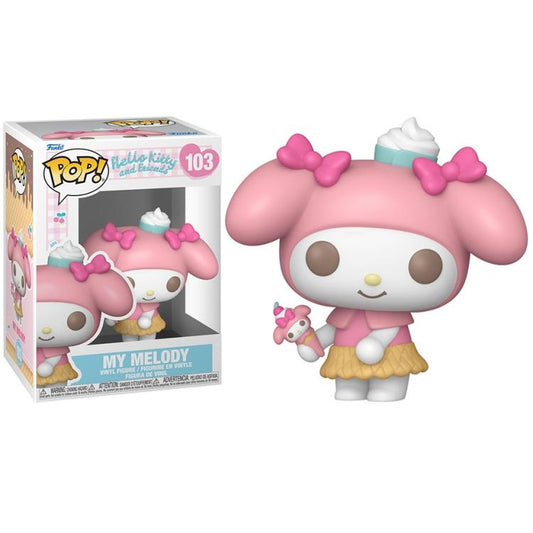 Funko Pop ! Hello Kitty And Friends (103) My Melody Ice Cream Vinyl Figure 9Cm