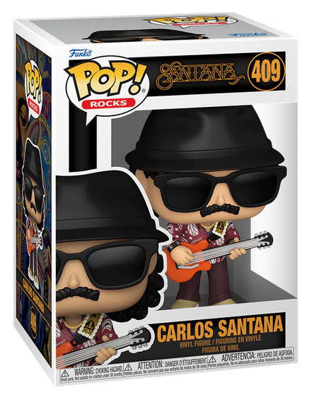 Funko Pop ! Rocks - (409) Carlos Santana Figure Music Guitar Icons Vinyl 9Cm