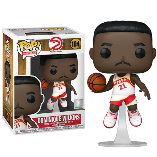 Funko Pop ! Nba Legends - (104) Dominique Wilkins Atlanta Hawks Home Figure 9Cm