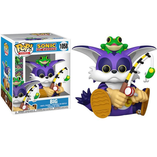 Funko Pop ! Games Sonic The Hedgehog (1058) Big Vinyl Figure 9Cm Statuetta