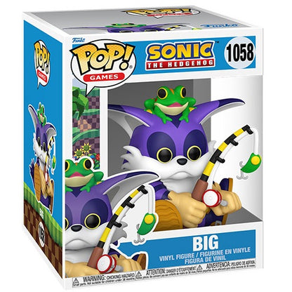 Funko Pop ! Games Sonic The Hedgehog (1058) Big Vinyl Figure 9Cm Statuetta