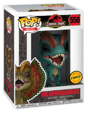Funko Pop ! Movies Jurassic Park 25Th - (550) Dilophosaurus (Chase) Limited 9Cm