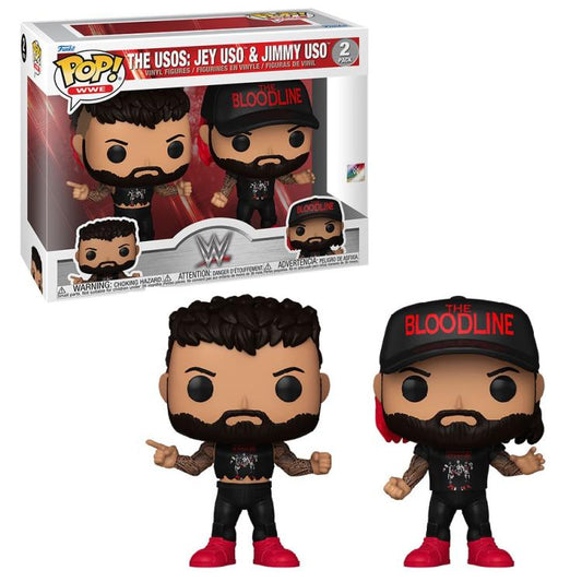 Funko Pop ! Wwe The Uso - (2 Pack) Jey Uso & Jimmy Uso Wrestling Figure 9Cm