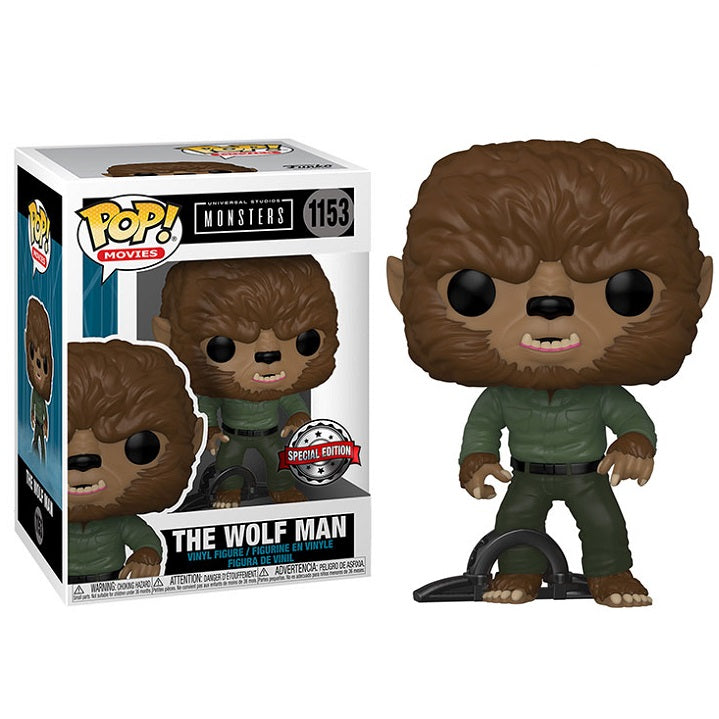 Funko Pop ! Movies Monsters Universal -(1153) The Wolf Man Special Uomo Lupo 9Cm