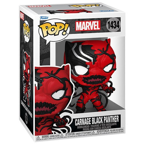 Funko Pop ! Marvel (1434) Carnage Black Panther Vinyl Figure 9Cm Statuetta