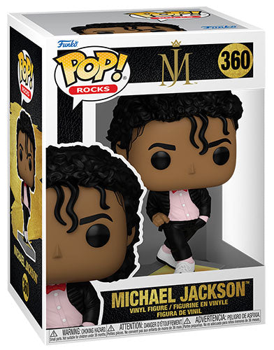 Funko Pop ! Rocks Mj (360) Michael Jackson (Billie Jean) Figure King Of Pop 9Cm