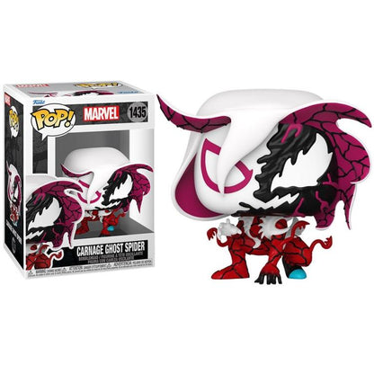 Funko Pop ! Marvel (1435) Carnage Ghost Spider Vinyl Figure 9Cm Statuetta Statua