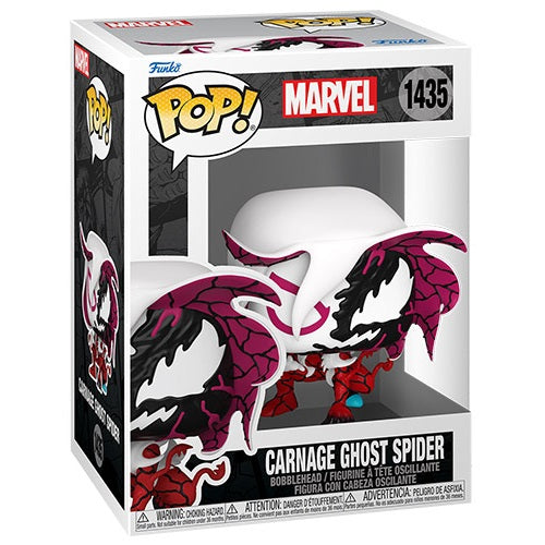 Funko Pop ! Marvel (1435) Carnage Ghost Spider Vinyl Figure 9Cm Statuetta Statua