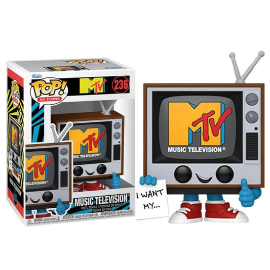 Funko Pop ! Ad Icons Mtv - (236) Mtv Music Television Figure Tv Icon Vinyl 9Cm