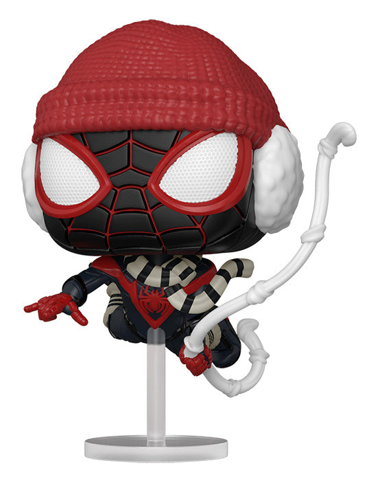 Funko Pop ! Spiderman Miles Morales - (771) Spider-Man Winter Suit Figure 9Cm