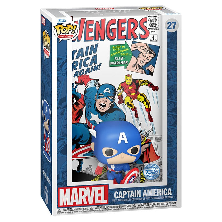 Funko Pop ! Comic Cover Marvel Avengers -(27) Captain America Special Exm Figure