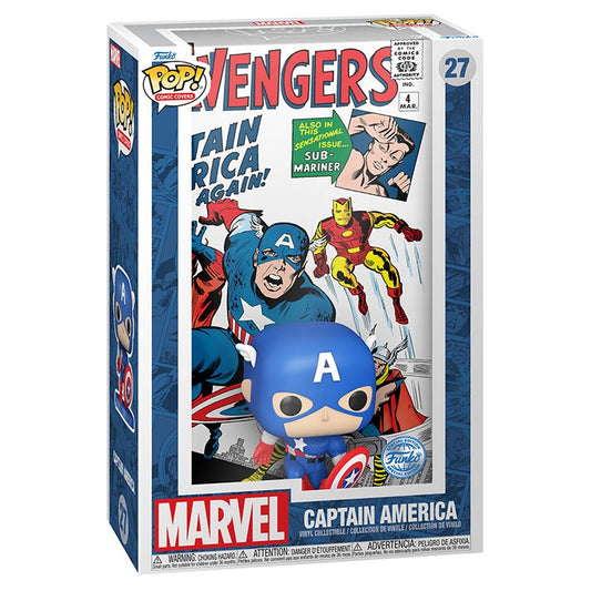 Funko Pop ! Comic Cover Marvel Avengers -(27) Captain America Special Exm Figure