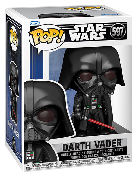 Funko Pop ! Star Wars - Darth Vader (597) Vinyl Figure Bobble Head 9Cm Nuovo