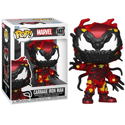 Funko Pop ! Marvel (1437) Carnage Iron Man Vinyl Figure 9Cm Statuetta Statua