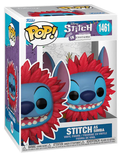 Funko Pop ! Disney Lilo & Stitch - (1461) Stitch As Simba Il Re Leone Figure 9Cm