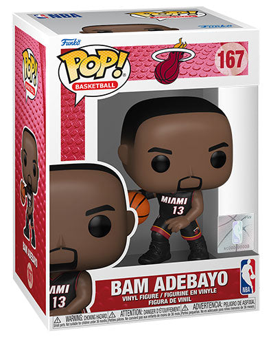 Funko Pop ! Basketball Nba Miami Heat - (167) Bam Adebayo Black Jersey Figure