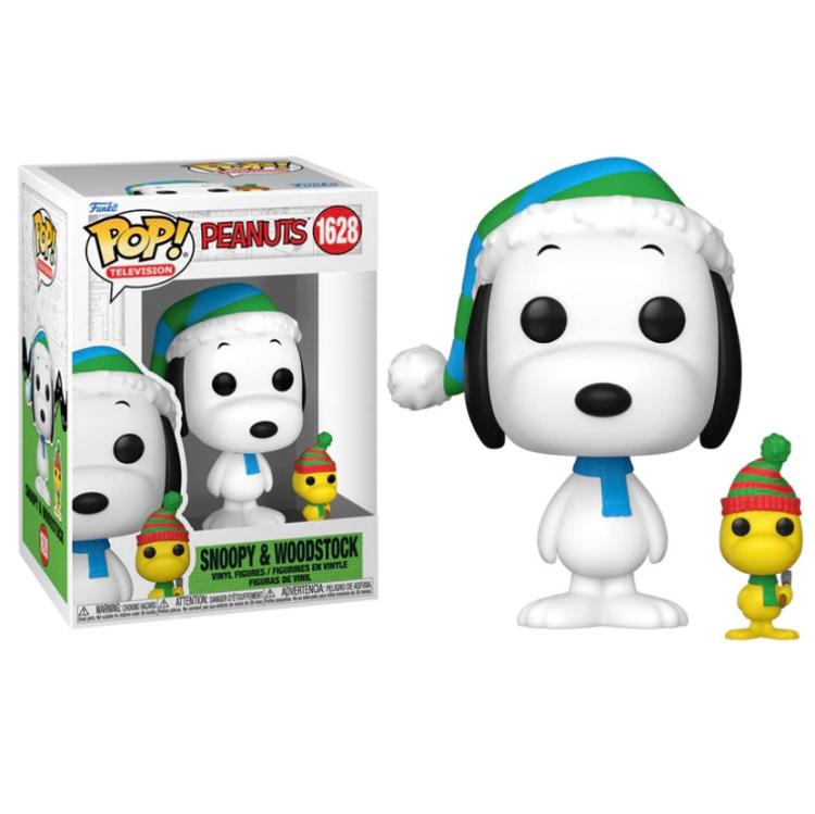 Funko Pop ! Tv Peanuts  - (1628) Snoopy E Woodstock Vinyl Figure Holiday 9Cm