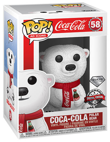 Funko Pop ! Icons Coca Cola - (58) Coke Polar Bear 90'S Special Edition Diamond